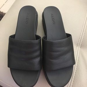 Aldo Black Sandals Platform