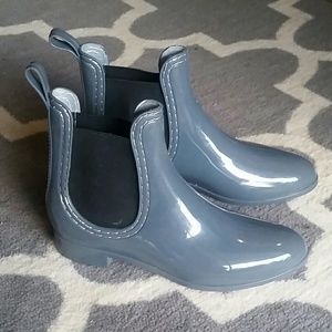 Gray Rain Boots