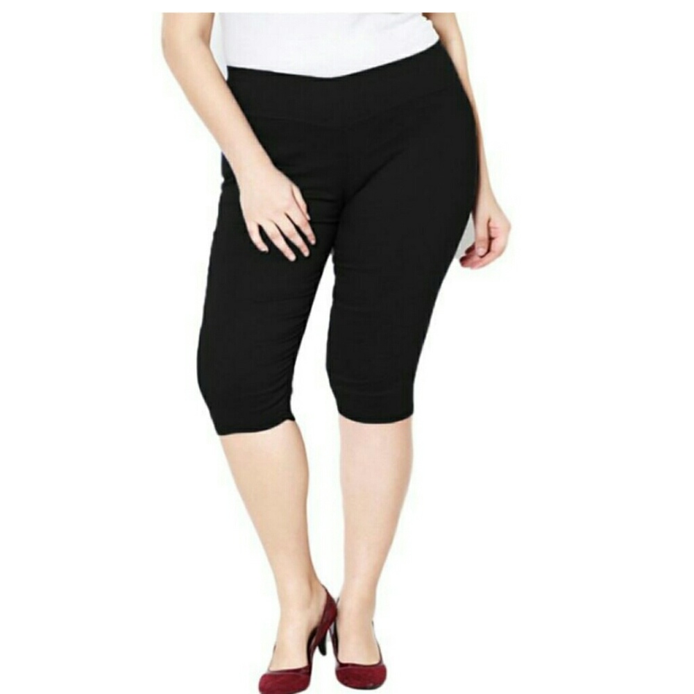 7th Element Women's Capri leggings  black 3X