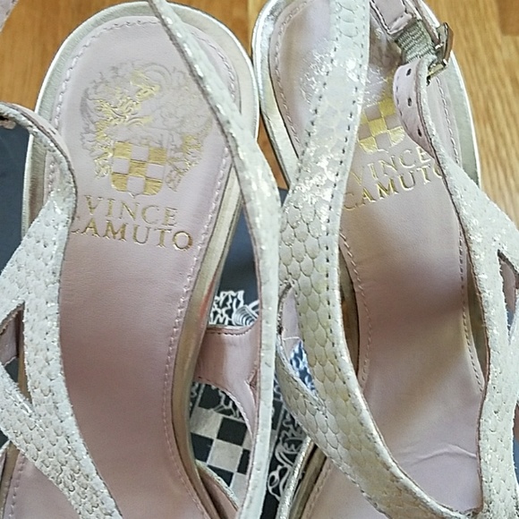 Vince Camuto Metal Dust Strappy Sandal Heels - Picture 5 of 8