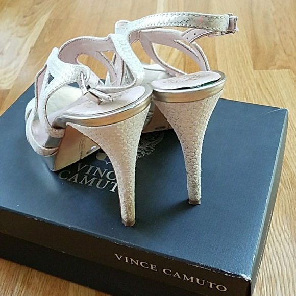 Vince Camuto Metal Dust Strappy Sandal Heels - Picture 6 of 8