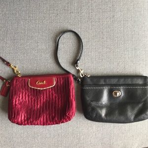 Two coach wristlets