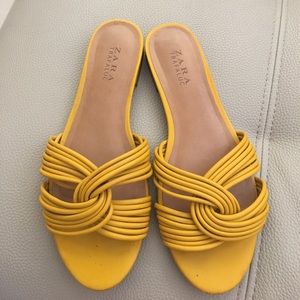 Zara Trafaluc Sandals in mustard