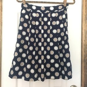 Polka Dotted A-Line Banana Republic Skirt