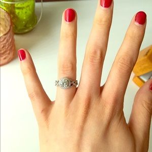 Moissanite engagement ring