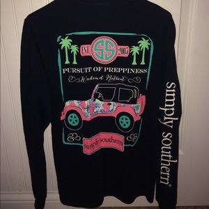 Navy Long Sleeve Simply Southern Shirt