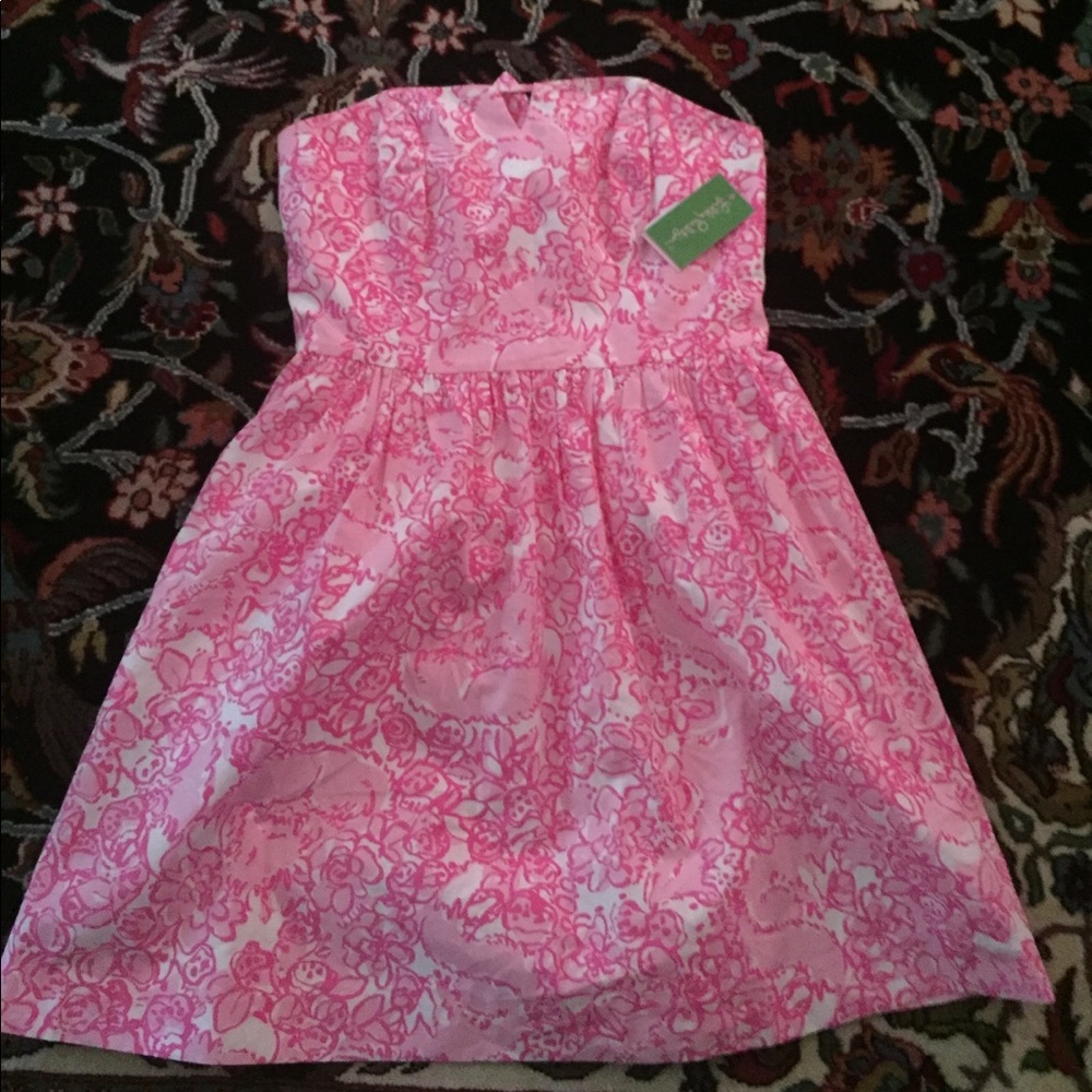 NWT Lilly Pulitzer strapless sun dress! Sz 10 💗🎀