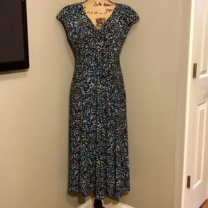 JONES NEW YORK DRESS V-Neck w/Full Skirt Size 8