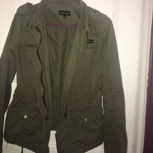 Green military style jacket