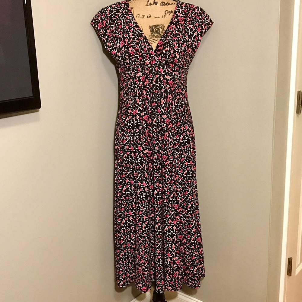 JONES NEW YORK DRESS V-Neck w/Full Skirt - Size 8