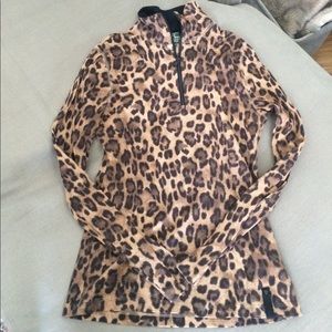 Ralph Lauren Active leopard zip up