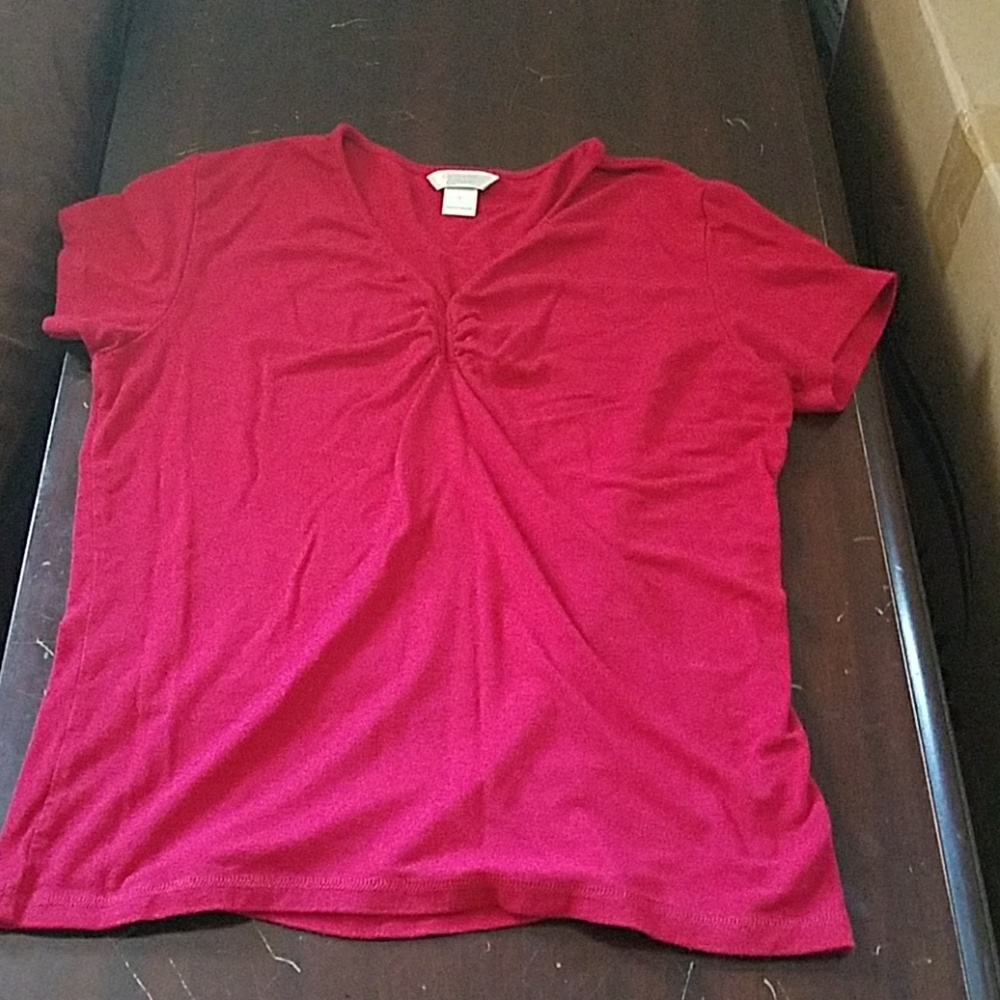 Red 92% Rayon and 8% Spandex top