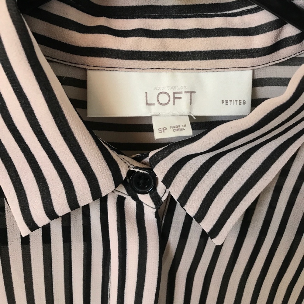Loft sheer button down blouse - Picture 2 of 3