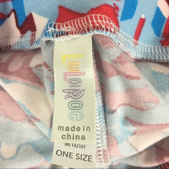 Lularoe one size leggings 2016 Americana rare - Picture 4 of 4