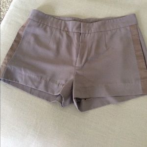 Satin gray short shorts