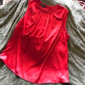 Red Sleeveless Blouse