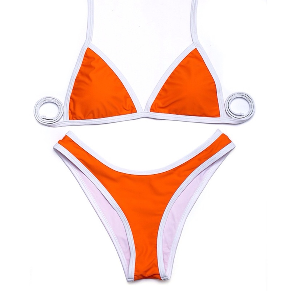 Orange two piece sexy swim suit only $25