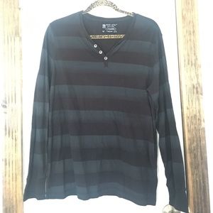 Striped V-Neck Cut & Sew Raglan