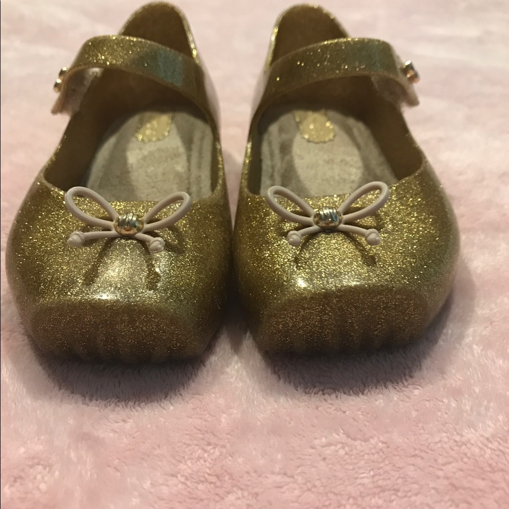 Mini Melissa Gold Ballet Flats-Toddler size 7