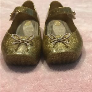 Mini Melissa Gold Ballet Flats-Toddler size 7