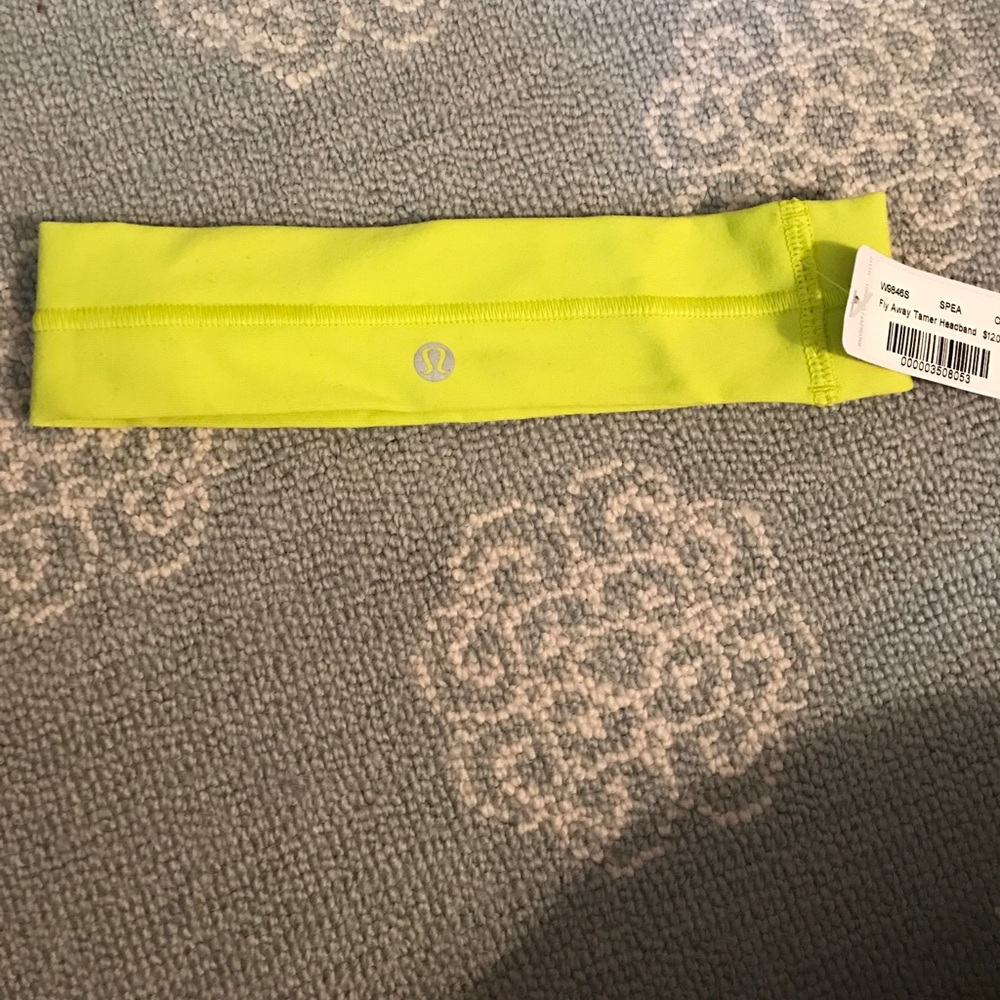 NWT neon yellow fly away headband
