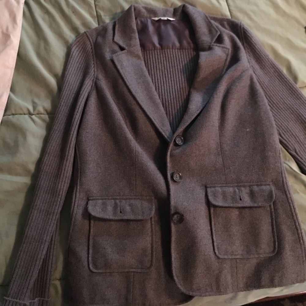 Cabi blazer jacket sweater gray