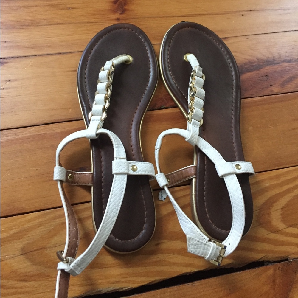 Aldo white sandals