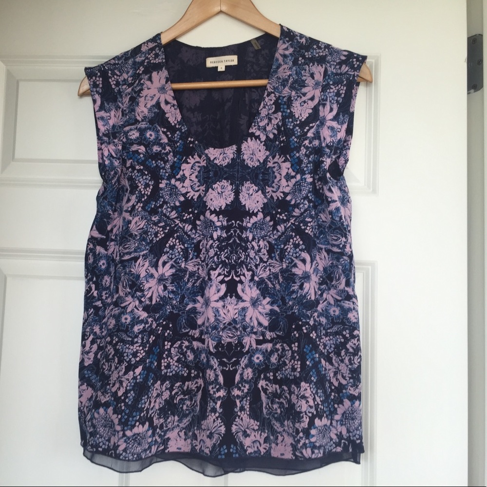 Lovely silk Rebecca Taylor sleeveless top.
