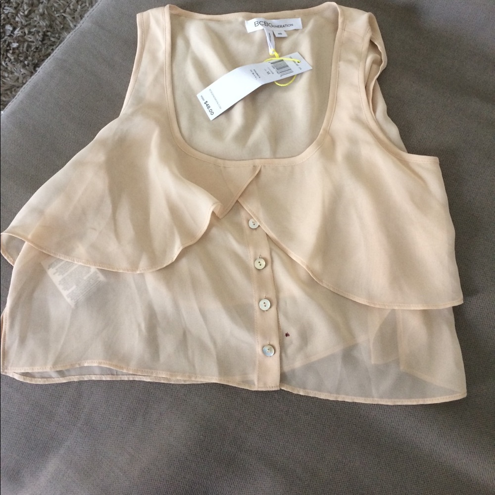Cream Crop Top
