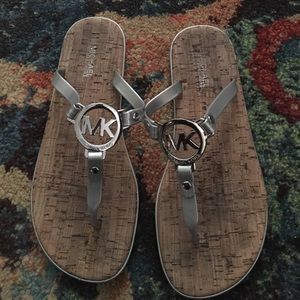 Silver Michael Kors Sandals