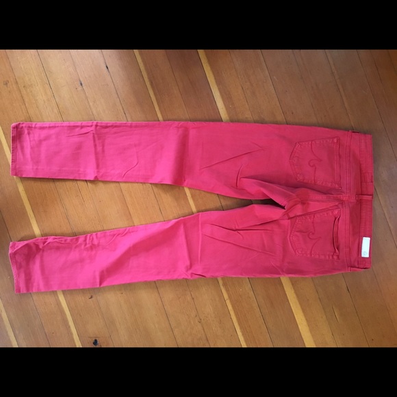 AG "the Stilt" Cigarette Leg red jeans, size 26R! - Picture 2 of 4