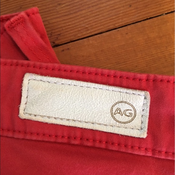 AG "the Stilt" Cigarette Leg red jeans, size 26R! - Picture 3 of 4