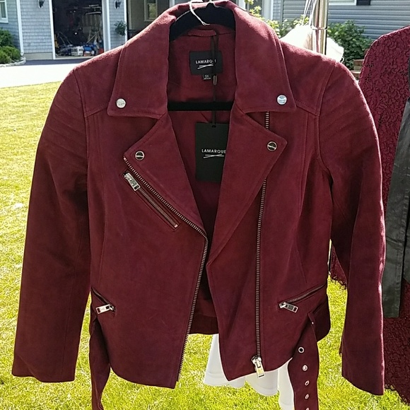 LAMARQUE Jackets & Blazers - LAMARQUE Laetica Suede Moto Jacket