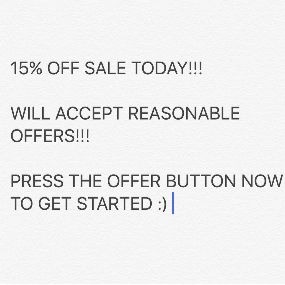 15% OFF SALE TODAY!!