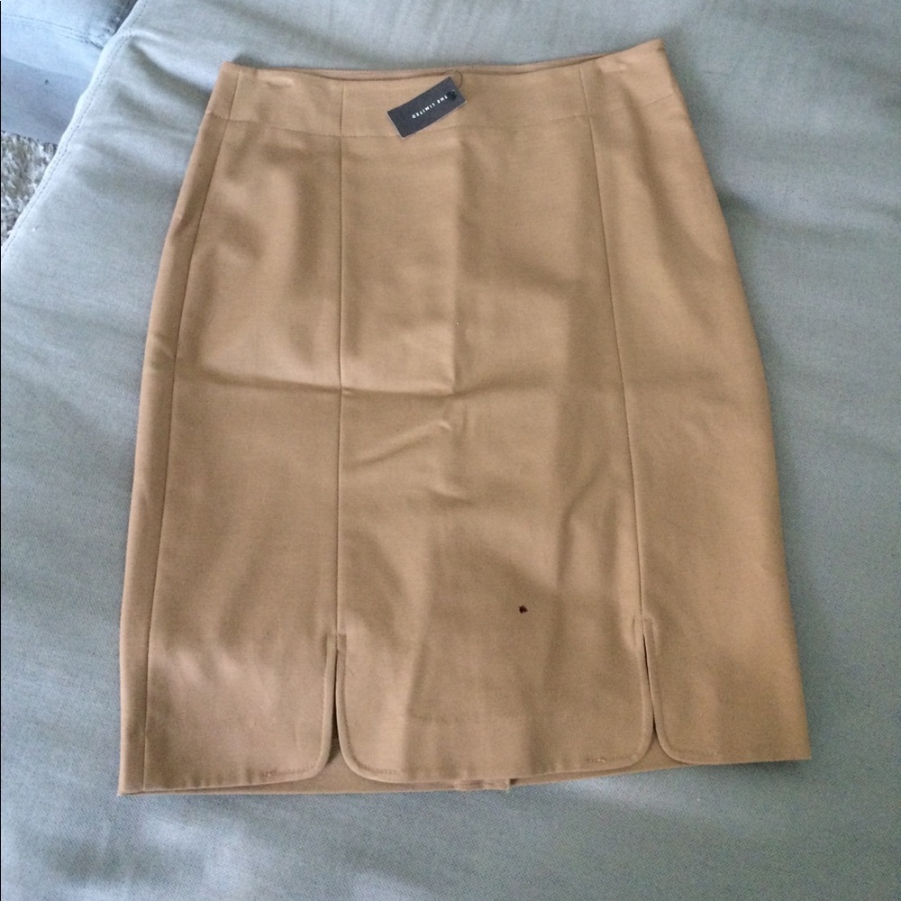 Tan pencil skirt