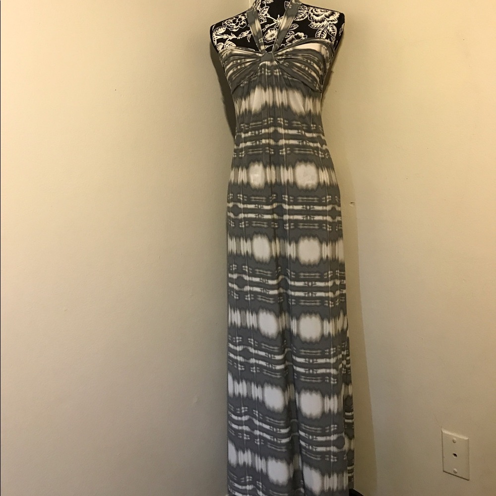 Maxi Dress White/Gray