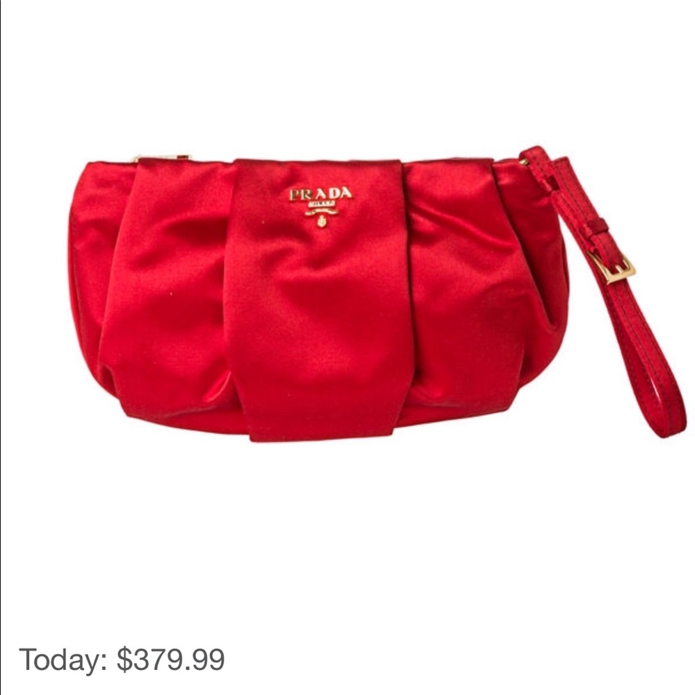Prada Red Wristlet