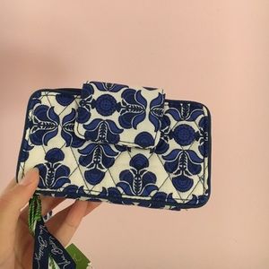 Vera Bradley Cobalt Tie Wristlet