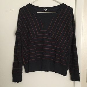 BDG navy blue and pink striped sweater