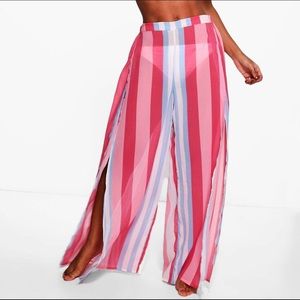 Split leg beach trousers