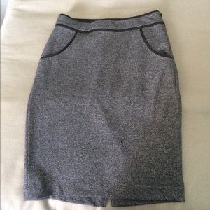 Gray pencil skirt