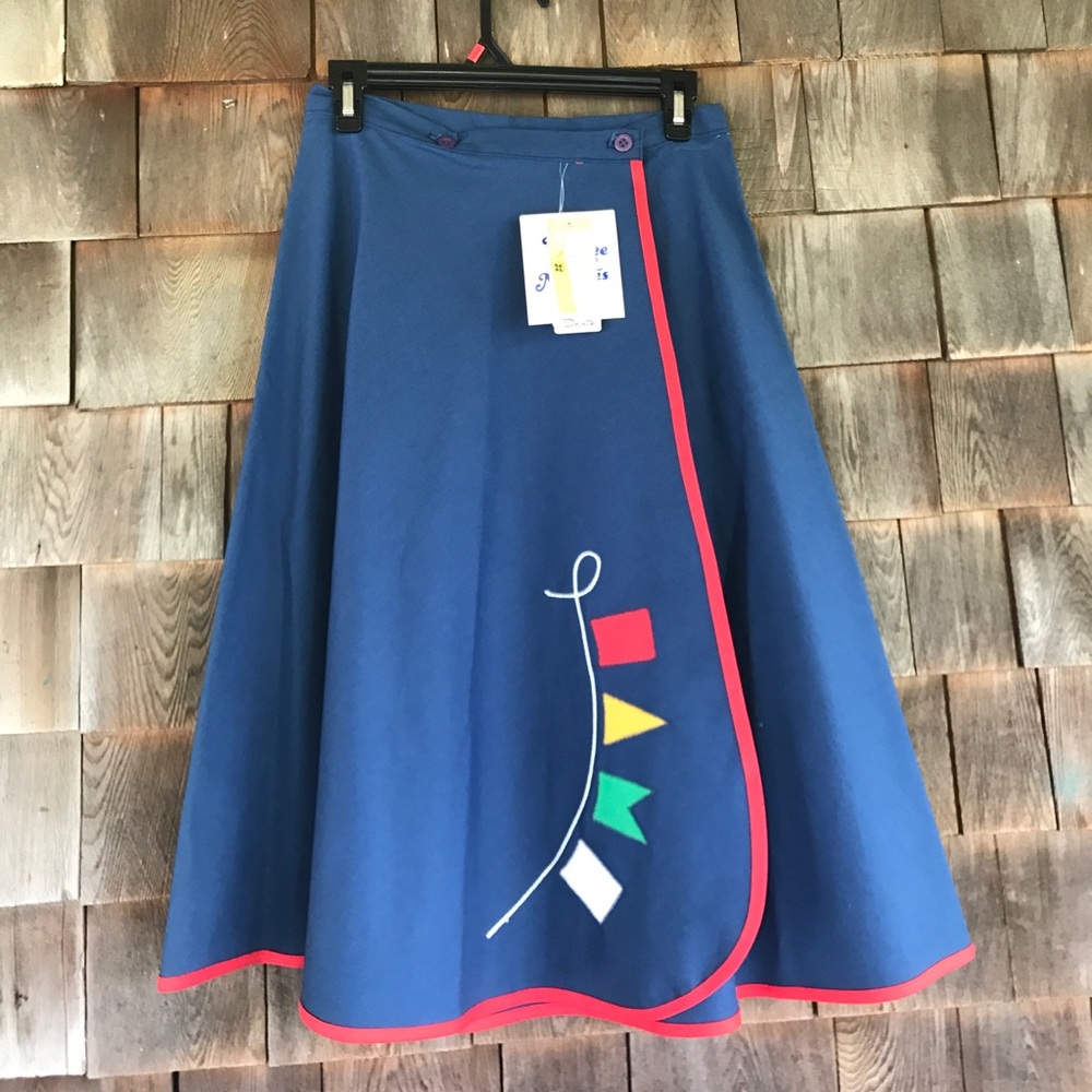 Vintage Nautical Preppy wrap skirt