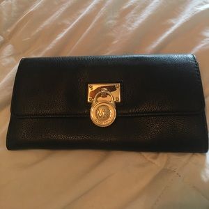 Michael Kors black flap wallet