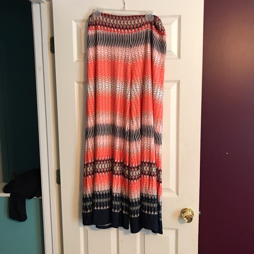 Wide leg palazzo pants