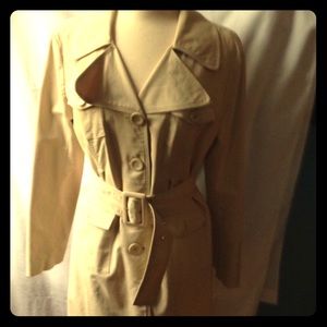 New York and company knee length trench style coat