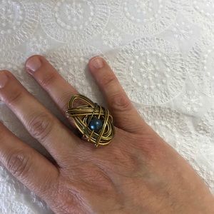 Handmade Woven Copper Ring