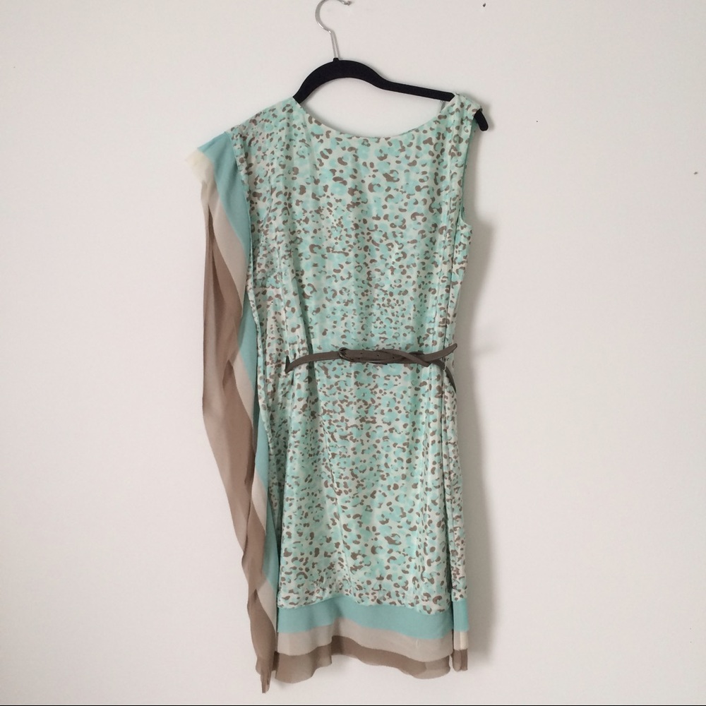 Vince Camuto Mint Leopard Dress Sz 2