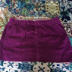 Fuschia cord mini skirt w pockets
