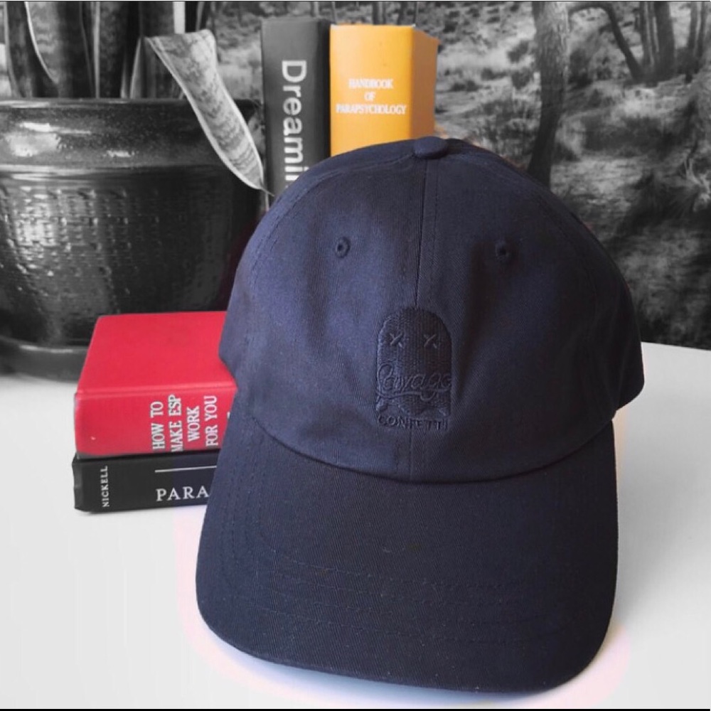 Savage Confetti Apparition Black on Black Dad Hat.