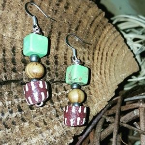 #Ghanaian #Handmade #Wood #Earrings